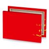 a red background with yellow and design spanish canvas - Image 4