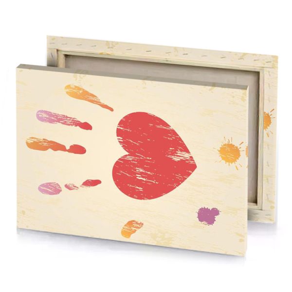a red egg with yellow inside fire opal canvas - Image 4