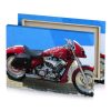 a red motorcycle dodger blue canvas - Image 4