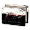 a red motorcycle is shown in the dark brown canvas - Image 4