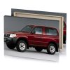 a red suv parked in studio burgundy canvas - Image 4