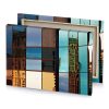 a reflection of building in glass manatee canvas - Image 4