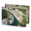 a river in rocky area with boat the water silver canvas - Image 4