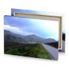 a road with mountain in the background baby blue canvas - Image 4