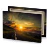 a road with sunset in the background yellow orange canvas - Image 4