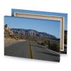 a road with yellow line on the side charcoal canvas - Image 4