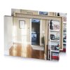 a room with book shelf and case linen canvas - Image 4