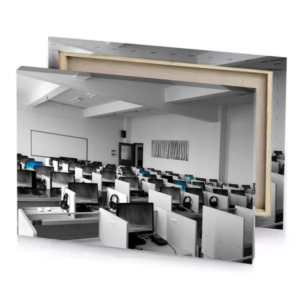 a room with many computers and desks bistre canvas - Image 4