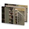 a row of books rosy brown canvas - Image 4