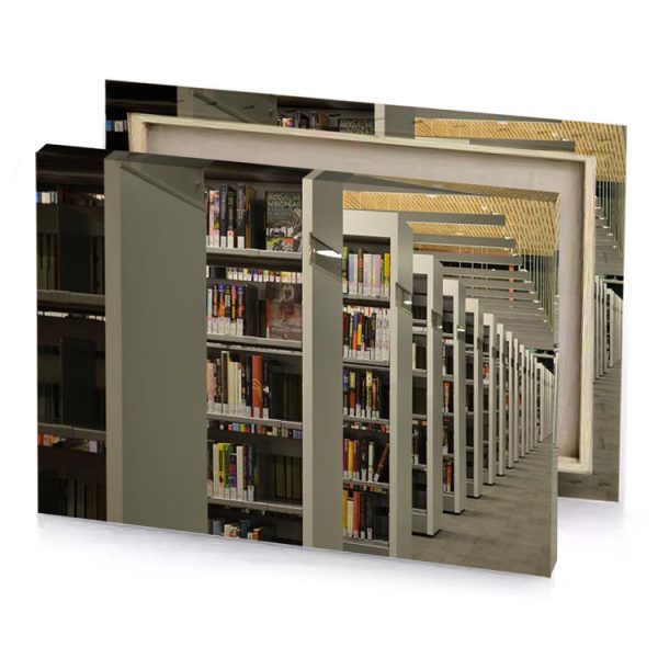a row of books rosy brown canvas - Image 4