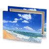 a sandy beach royal blue canvas - Image 4