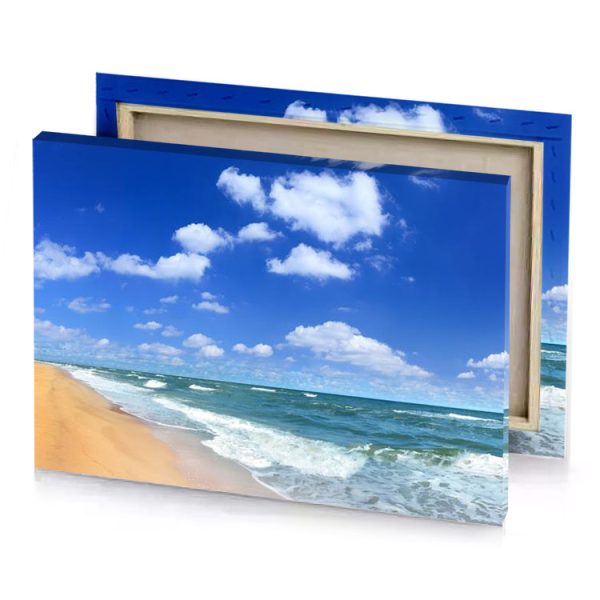 a sandy beach royal blue canvas - Image 4