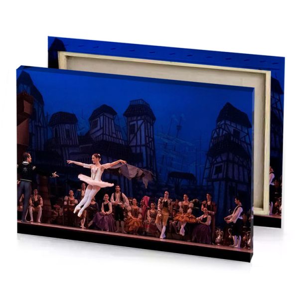 a scene of ballet prussian blue canvas - Image 4