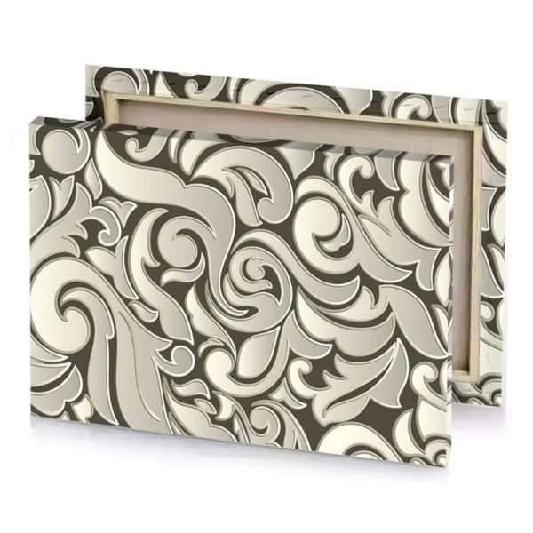 a seam pattern with lot of white hearts on black canvas - Image 4