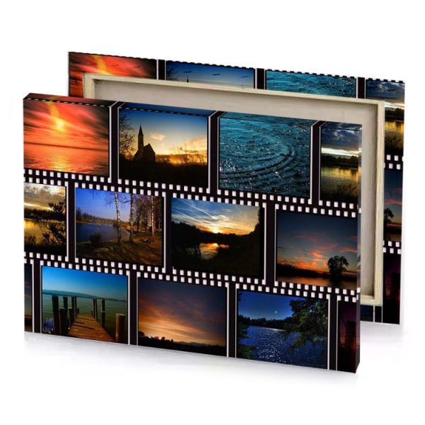 a series of photographs sunset smoky black canvas - Image 4