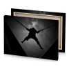 a silhouette of man in the air dim gray canvas - Image 4