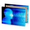 a silhouetted person in front of binary code zaffre canvas - Image 4