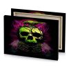 a skull with crow on top of it khaki canvas - Image 4