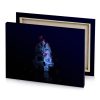 a skull with flower on it s head steel blue canvas - Image 4