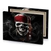 a skull with red banda and on it burgundy canvas - Image 4