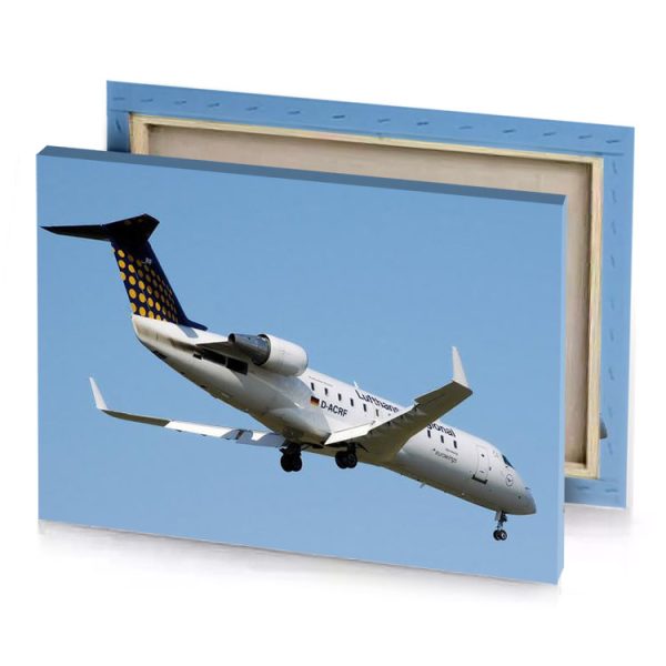 a small airplane flying in the sky lavender canvas - Image 4
