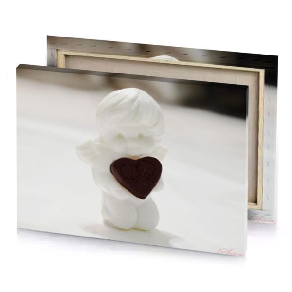 a small figurin with heart on it rose quartz canvas - Image 4