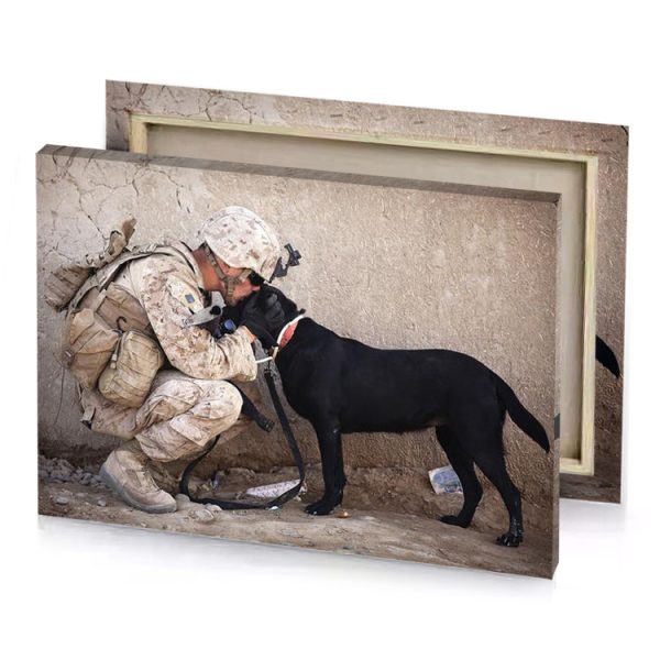 a soldier with dog zinnwaldite brown canvas - Image 4