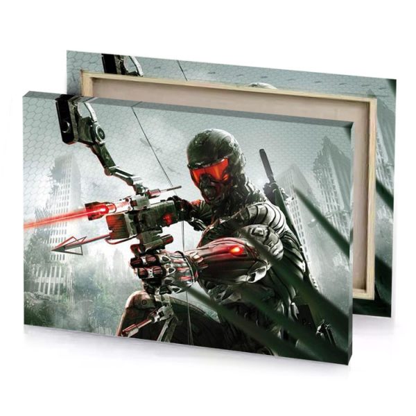 a soldier with gun in his hand platinum canvas - Image 4
