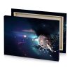 a space scene with asteroids and midnight blue canvas - Image 4