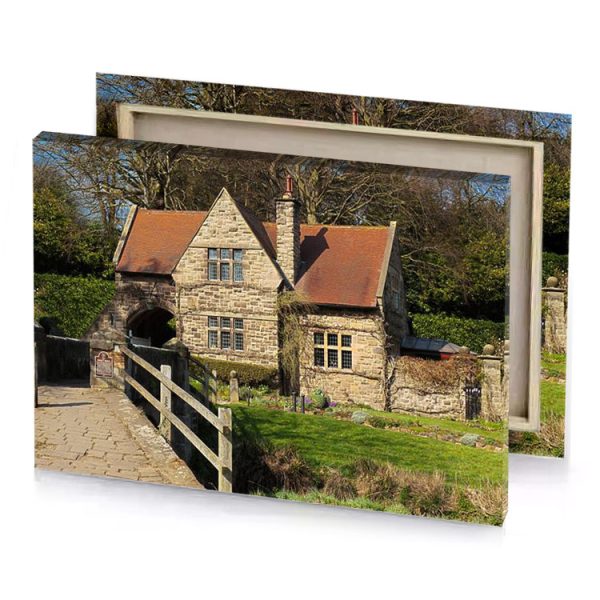 a stone house with gate and copper canvas - Image 4