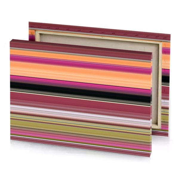 a striped background with black and orange stripe bittersweet shimmer canvas - Image 4
