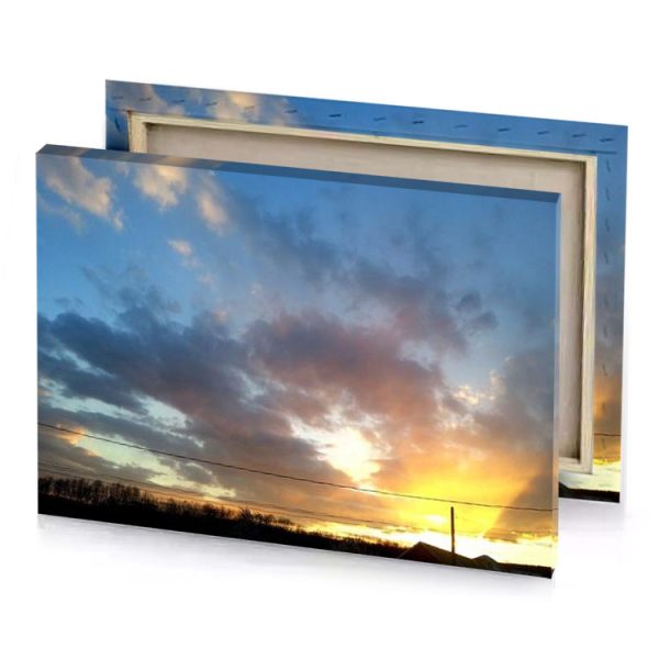 a sunset in the middle of field manatee canvas - Image 4