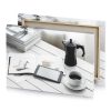 a tablet coffee and cup on table white smoke canvas - Image 4