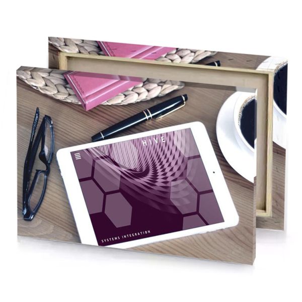 a tablet with purple design on it bistre canvas - Image 4