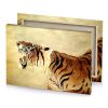 a tiger is standing in room with wall vanilla canvas - Image 4