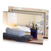 a towel and vase of flowers on table silver canvas - Image 4