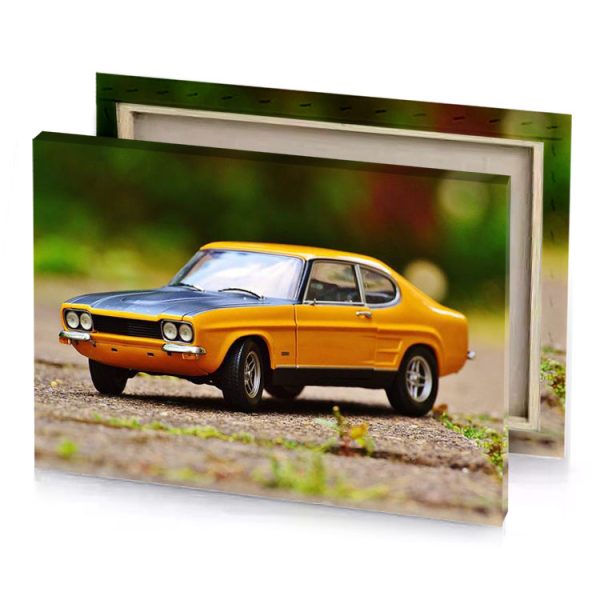 a toy car is sitting on the ground chocolate canvas - Image 4