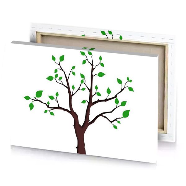 a tree with green leaves on it slimy canvas - Image 4