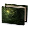 a unicorn and dragon in the sky hunter green canvas - Image 4