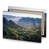 a valley with mountain range in the background slate gray canvas - Image 4