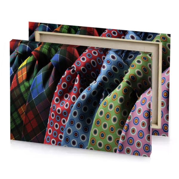 a variety of colorful ties smoky black canvas - Image 4