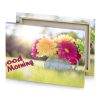a vase filled with flowers sitting in the grass fawn canvas - Image 4