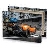 a very orange car parked on the street tangerine canvas - Image 4