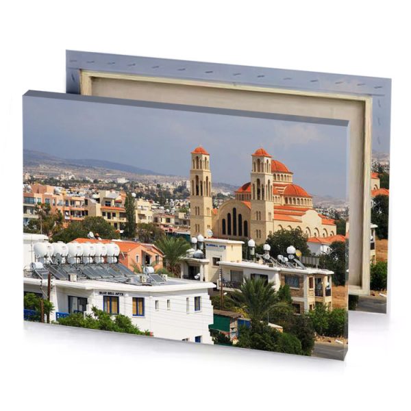 a view of city rosy brown canvas - Image 4