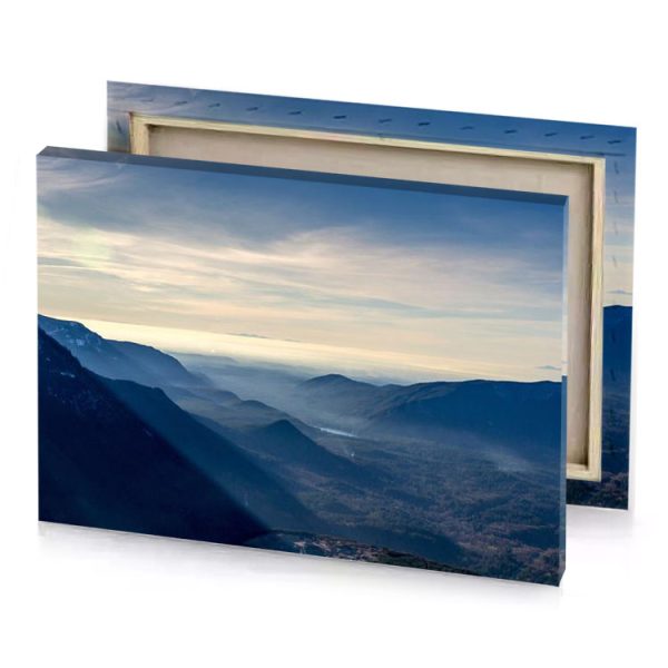 a view of mountains dark cornflower blue canvas - Image 4