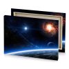 a view of the earth from space smoky black canvas - Image 4