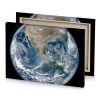 a view of the earth from space teal blue canvas - Image 4