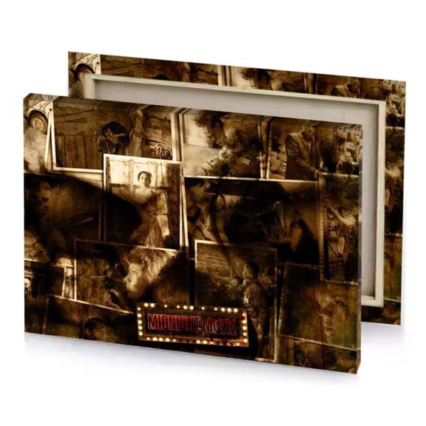 a wall full of pictures the horror movies bisque canvas - Image 4