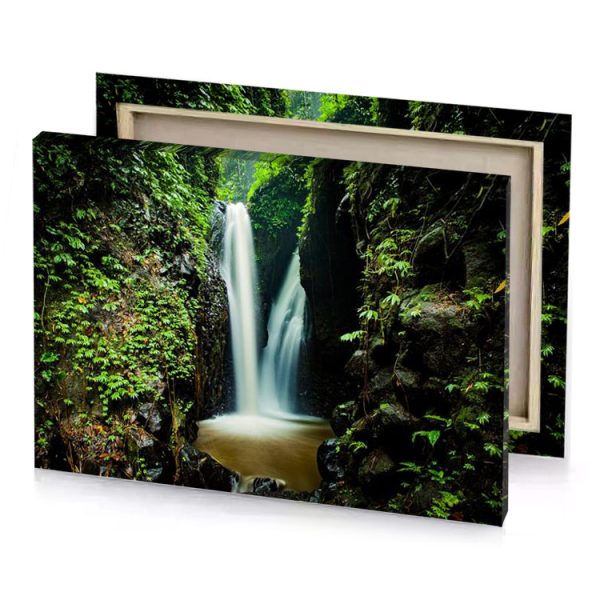 a waterfall in the jungle manatee canvas - Image 4