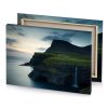 a waterfall in the middle of body water smoky black canvas - Image 4